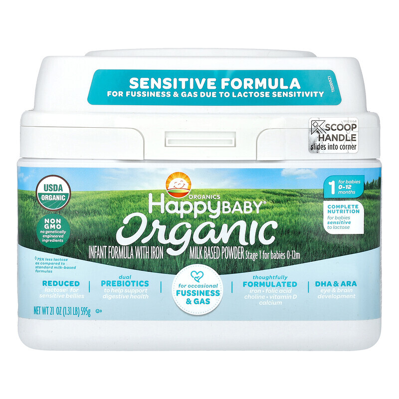 Happy Family Organics, Organics Happy Baby, смесь для младенцев с железом, этап 1, 0–12 месяцев, 595 г (21 унция)
Happy Family Organics, Organics Happy Baby, смесь для младенцев с железом, этап 1, 0–12 месяцев, 595 г (21 унция)