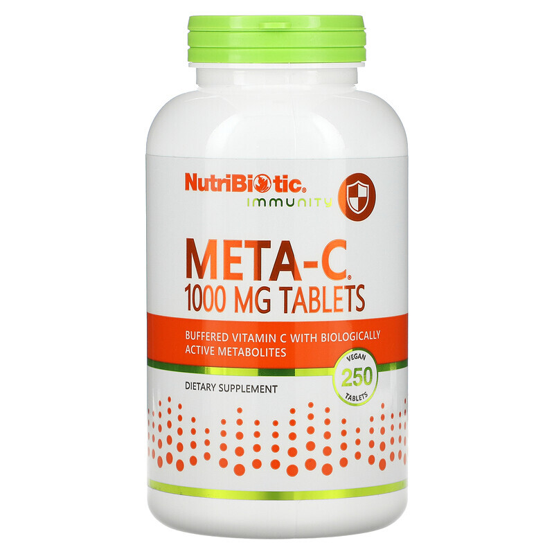 NutriBiotic, Immunity, Meta-C, 1000 мг, 250 таблеток растительного происхождения
NutriBiotic, Immunity, Meta-C, 1000 мг, 250 таблеток растительного происхождения