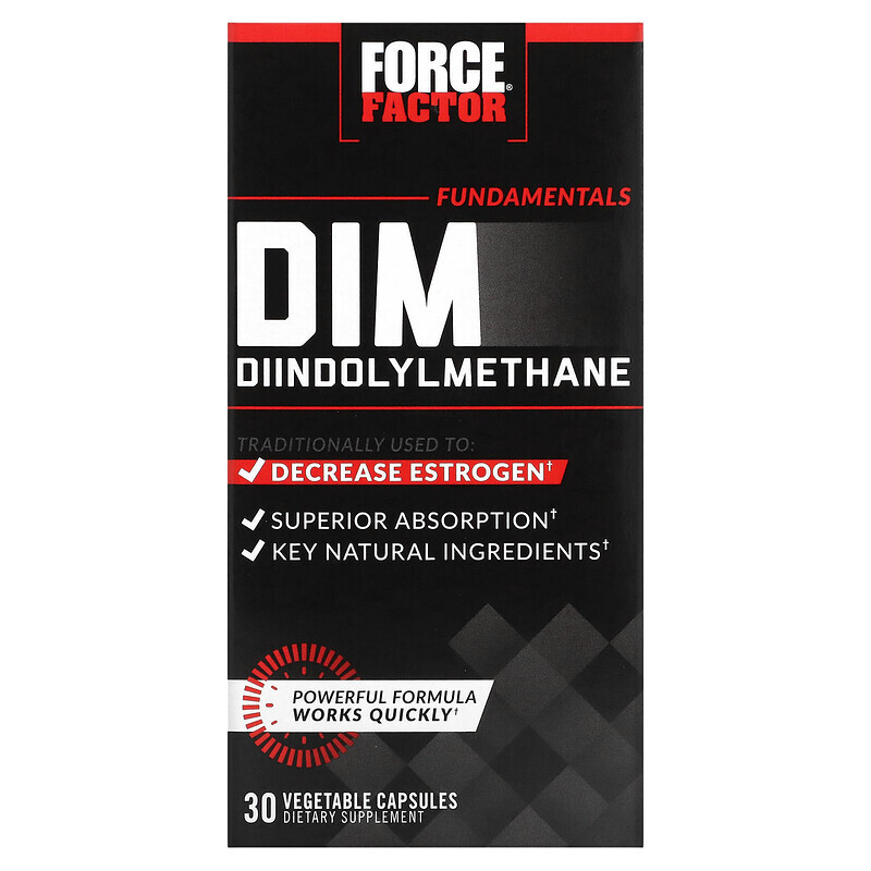 

Force Factor, Fundamentals, DIM, дииндолилметан, 30 вегетарианских капсул