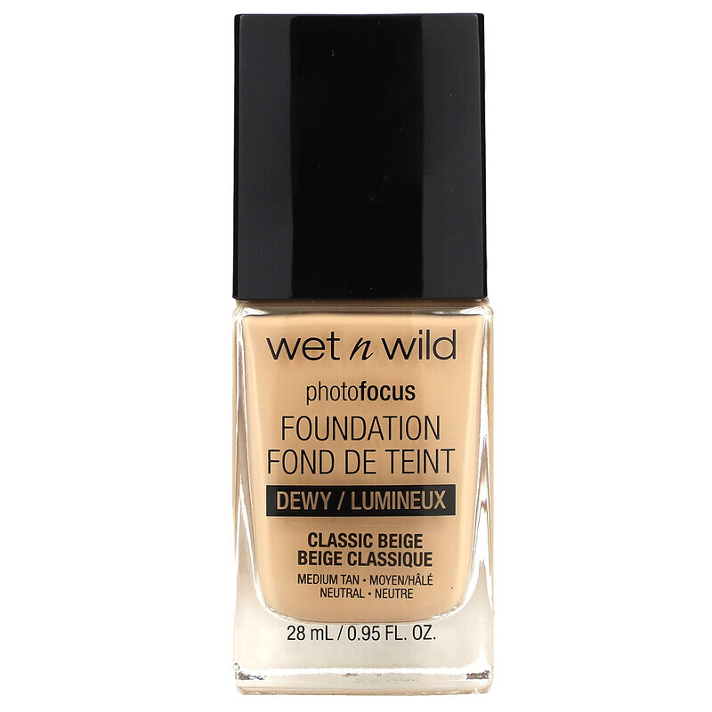 

wet n wild, PhotoFocus Foundation, Dewy, Classic Beige, 0.95 fl oz (28 ml)