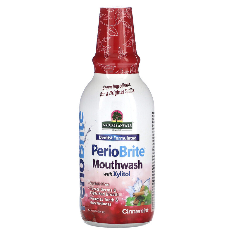 Natures Answer PerioBrite ополаскиватель для полости рта корица и мята 480 мл 16 жидк унций 2556₽