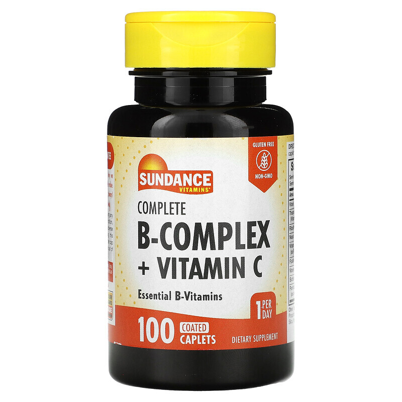 

Sundance Vitamins, Полный комплекс витаминов группы B + витамин C, 100 капсул в оболочке