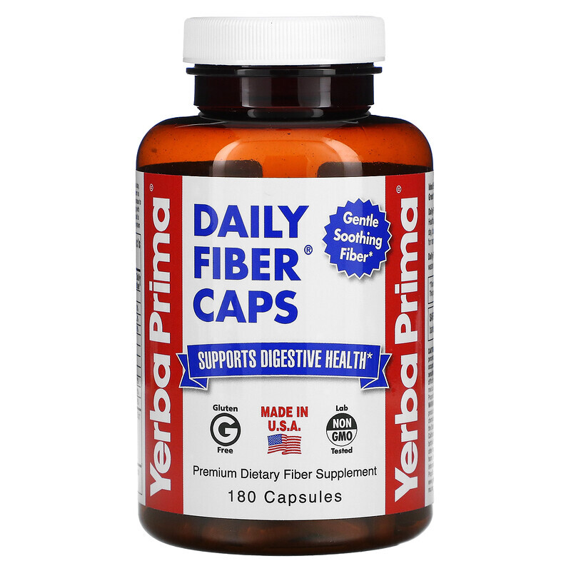 

Yerba Prima, Daily Fiber, 180 капсул