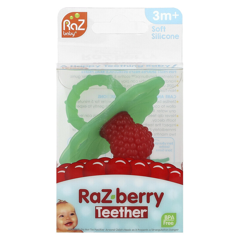 

RaZbaby, Прорезыватель для зубов, 3 мес., Raz-berry, 1 Прорезыватель для зубов