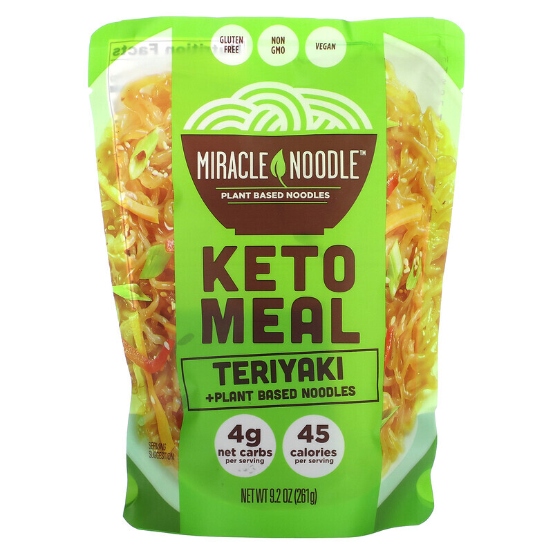 

Miracle Noodle, Keto Meal, терияки и лапша на растительной основе, 261 г (9,2 унции)