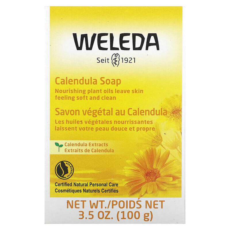 

Weleda, Calendula Soap, Sensitive Skin, 3.5 oz (100 g)