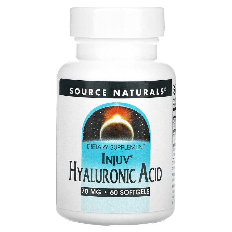 Source Naturals, Injuv, гиалуроновая кислота, 70 мг, 60 мягких таблеток