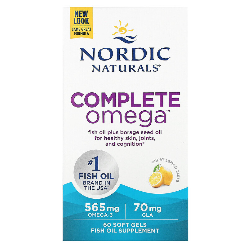 

Nordic Naturals, Complete Omega, Lemon, 60 Soft Gels