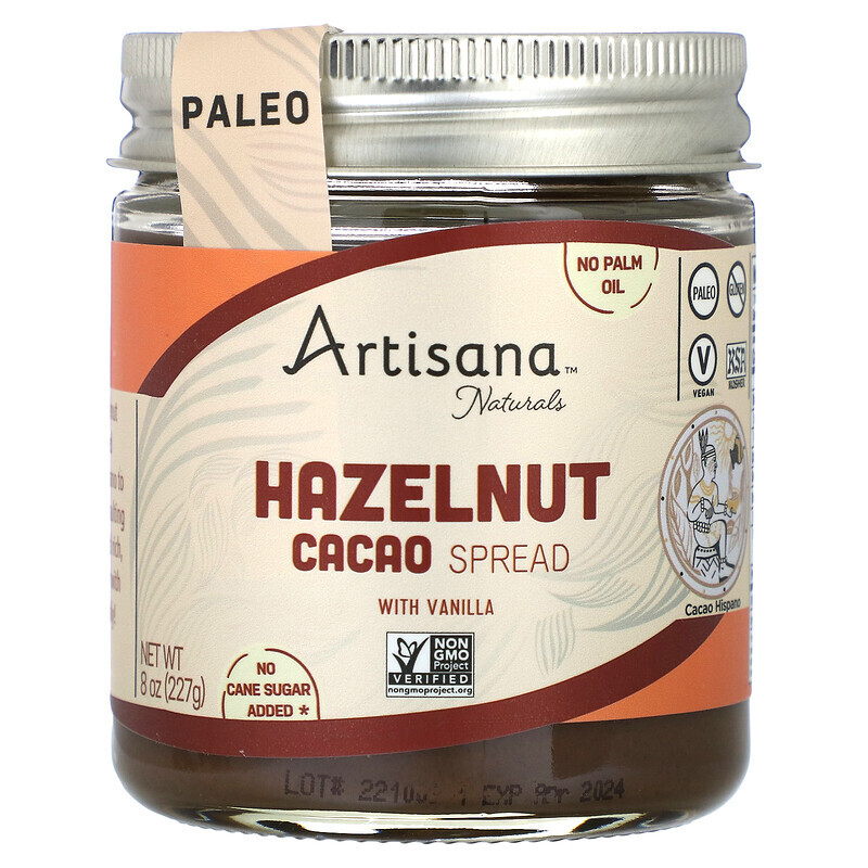 

Artisana, Hazelnut Cacao Spread With Vanilla, 8 oz (227 g)