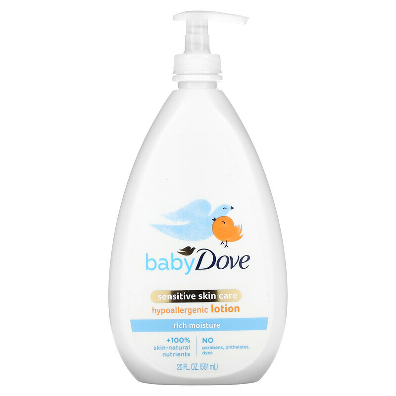 Dove, Для детей, для чувствительной кожи, гипоаллергенный лосьон, насыщенное увлажнение, 591 мл (20 жидк. Унций)