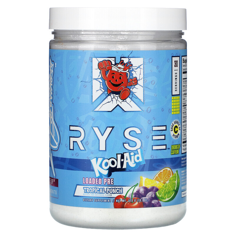 

Ryse Supps, Loaded Pre, Kool-Aid, тропический пунш, 372 г (13,1 унции)