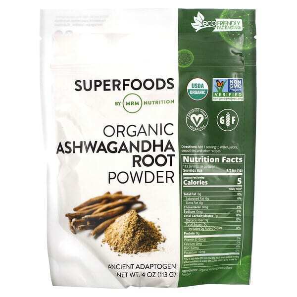 

MRM Nutrition, Organic Ashwagandha Root Powder, 4 oz (113 g)