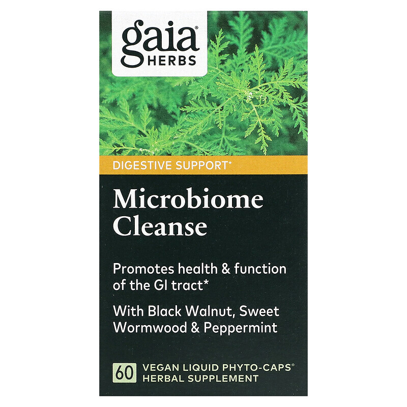 

Gaia Herbs, Microbiome Cleanse, 60 Vegan Liquid Phyto-Caps