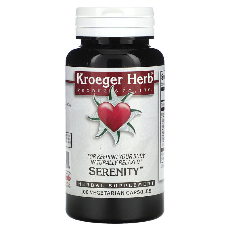 

Kroeger Herb Co, Serenity, 100 вегетарианских капсул