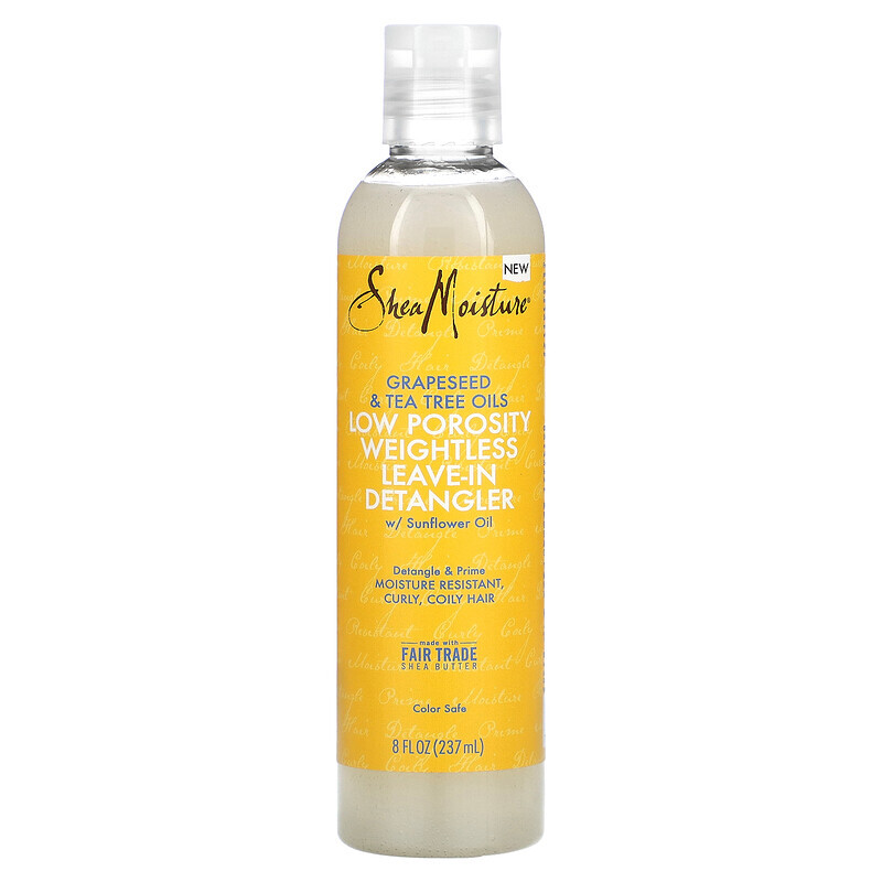 

SheaMoisture, Grapeseed & Tea Tree Oils, Low Prosperity Weightless Leave-In Detangler, 8 fl oz (237 ml)