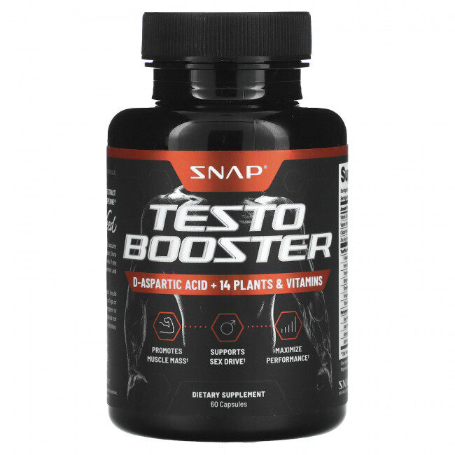 

Snap Supplements, Testo Booster, 60 капсул