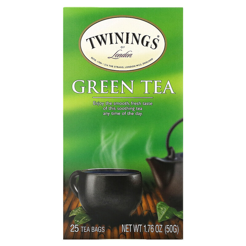 

Twinings, Зеленый чай, 25 чайных пакетиков, 50 г (1,76 унции)