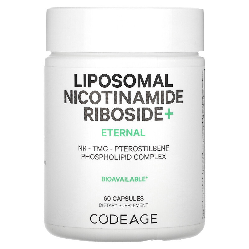 

Codeage, Liposomal, никотинамид рибозид +, 60 капсул