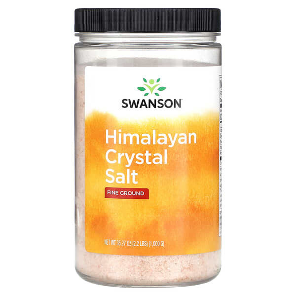 Swanson, Гималайская кристаллическая соль, мелкого помола, 1000 г (2,2 фунта)
