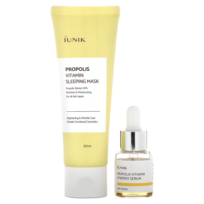 

iUNIK, Propolis Edition Skin Care Set, Cream & Mini Serum, 2 Piece Set