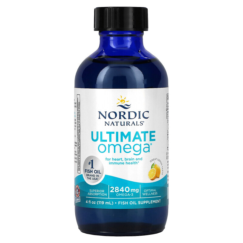 

Nordic Naturals, Ultimate Omega, со вкусом лимона, 2840 мг, 119 мл (4 жидк. унции)