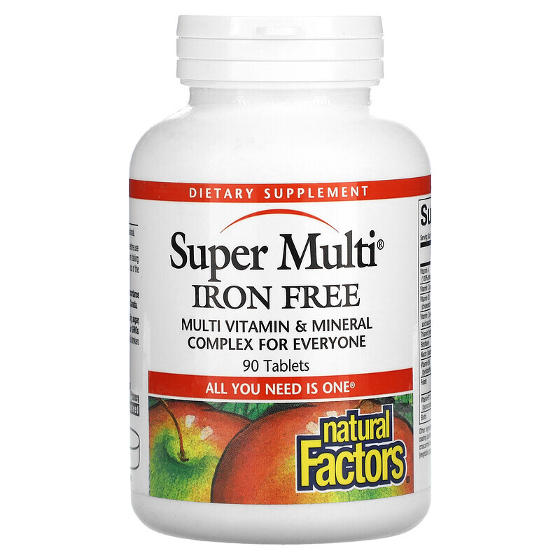 

Natural Factors, Super Multi, Iron Free, 90 Tablets