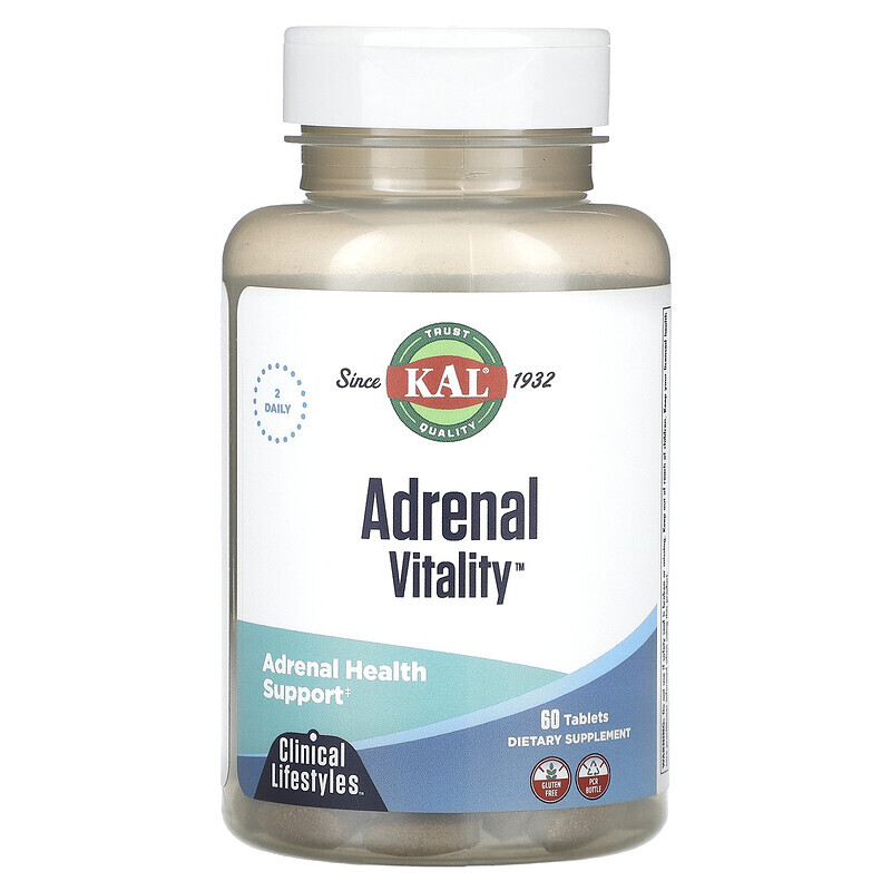 

KAL, Adrenal Vitality, 60 таблеток