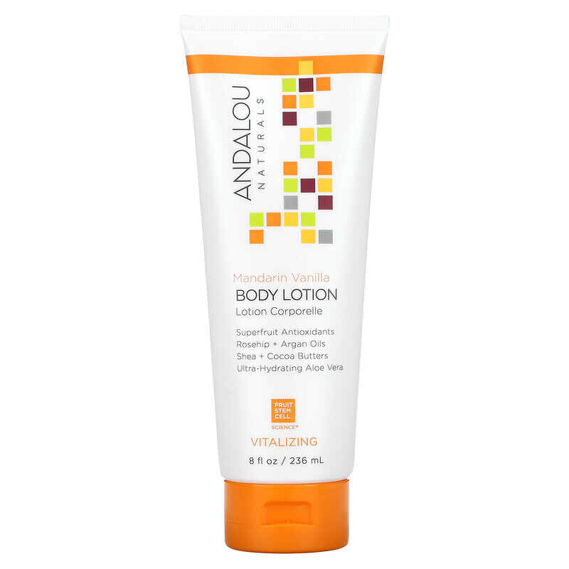 

Andalou Naturals, Body Lotion, Vitalizing, Mandarin Vanilla, 8 fl oz (236 ml)