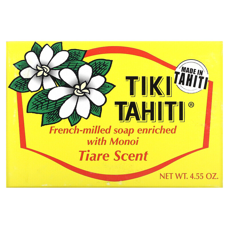 

Monoi Tiare Tahiti, Мыло французского помола, обогащенное монои, с ароматом тиаре, 130 г (4,55 унции)