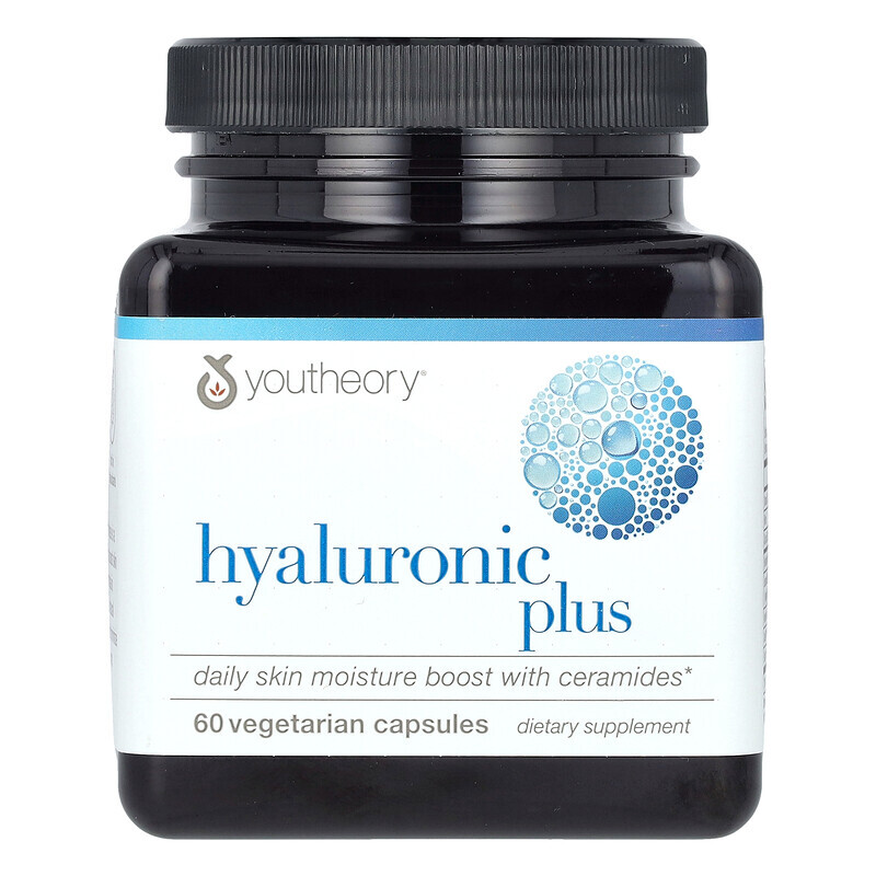 Youtheory, Hyaluronic Plus, 60 вегетарианских капсул