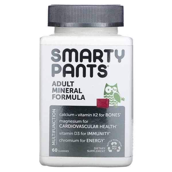 SmartyPants, формула с минералами для взрослых, ягодная смесь, 60 жевательных таблеток