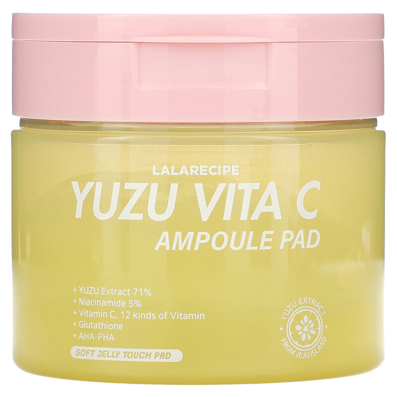 

Lalarecipe, Yuzu Vita C Ampoule Pad, Illuminating Beauty Mask, 80 Pads, 5.07 fl oz (150 ml)