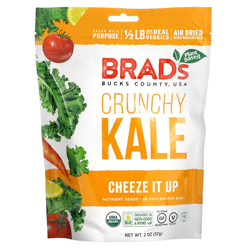 

Brad's Plant Based, Crunchy Kale, Cheeze It Up, 57 г (2 унции)