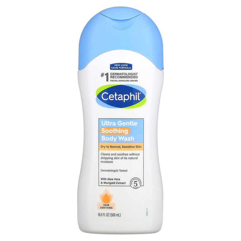 

Cetaphil, Ultra Gentle Soothing Body Wash, Dry to Normal, Sensitive Skin, 16.9 fl oz (500 ml)