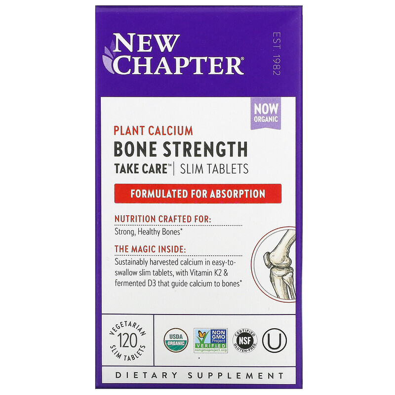 

New Chapter, Bone Strength Take Care, 120 тонких вегетарианских таблеток