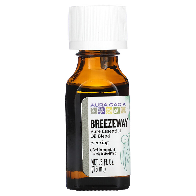 

Aura Cacia, Pure Essential Oil Blend, Breezeway, 0.5 fl oz (15 ml)