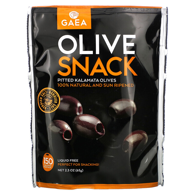 

Gaea, Olive Snack, Pitted Kalamata Olives, 2.3 oz (65 g)