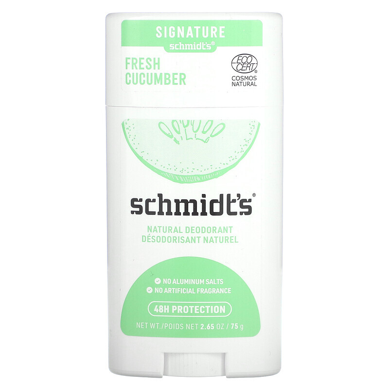 

Schmidt's, Натуральный дезодорант, свежий огурец, 75 г (2,65 унции)