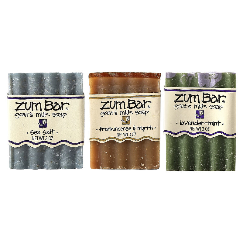 

ZUM, Zum Bar, Goat's Milk Soaps Gift Pack, 3 Bars, 3 oz Each