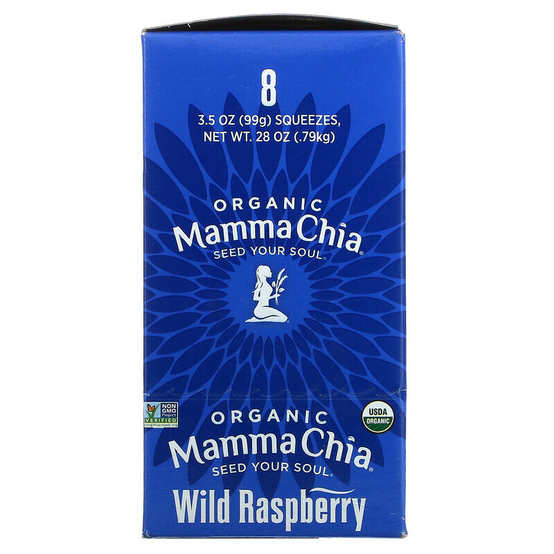 

Mamma Chia, Organic Chia Squeeze, Vitality Snack, лесная малина, 8 порций, 99 г (3,5 унции)