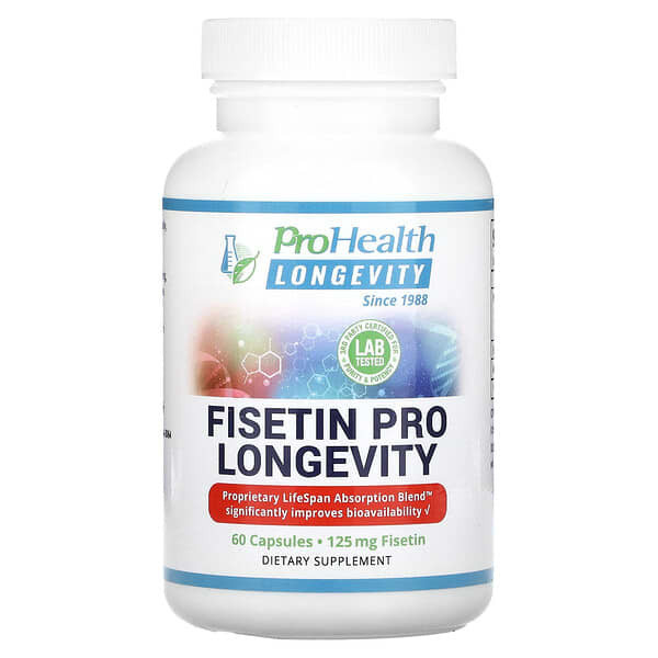 

ProHealth Longevity, Fisetin Pro Longevity, 125 мг, 60 капсул