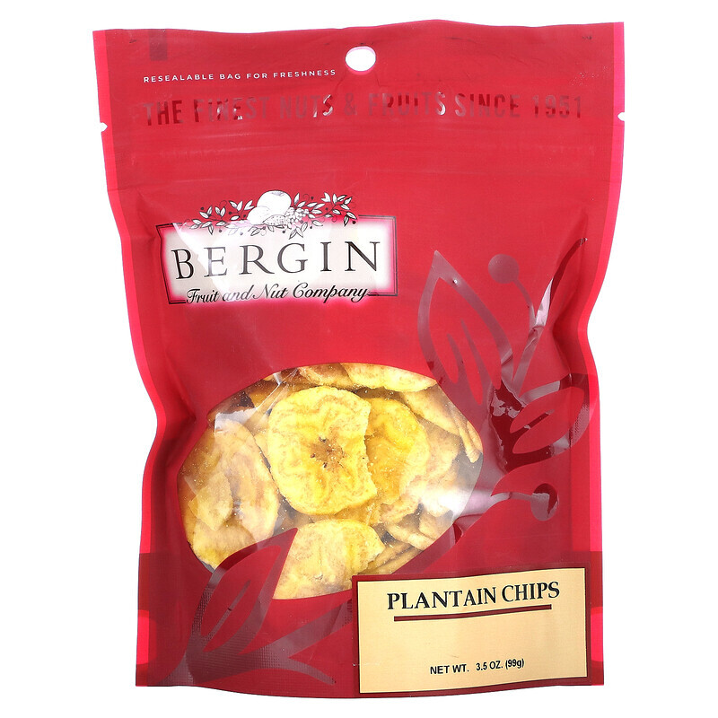 

Bergin Fruit and Nut Company, Подорожник (кусочки), 99 г (3,5 унции)