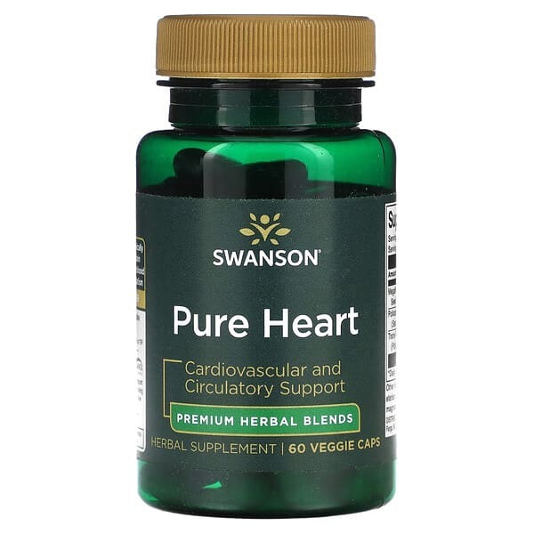 

Swanson, Pure Heart, 60 растительных капсул