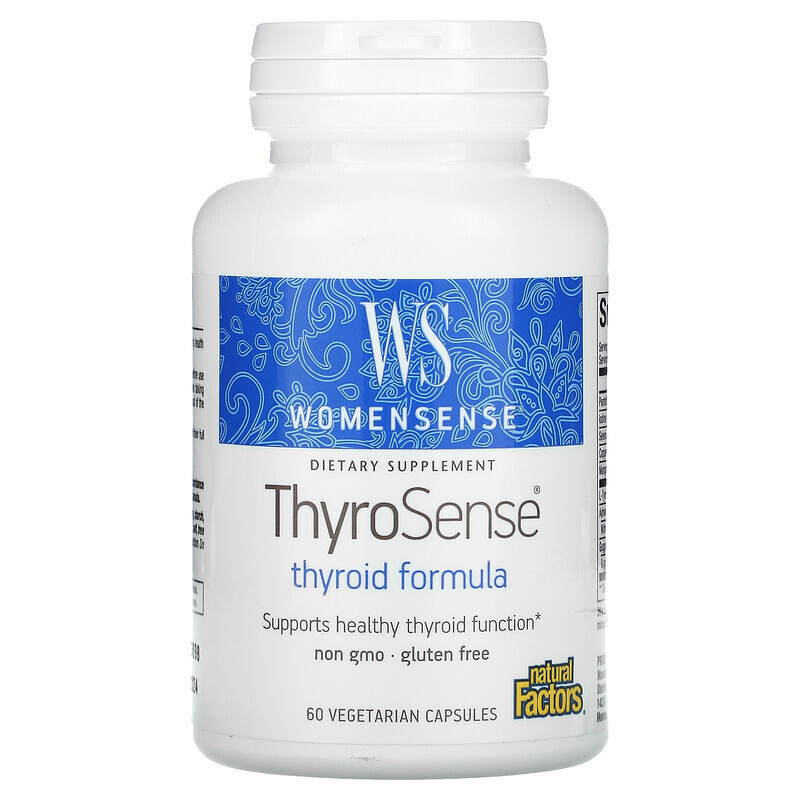 

Natural Factors, WomenSense, ThyroSense, Thyroid Formula, 60 Vegetarians Capsules