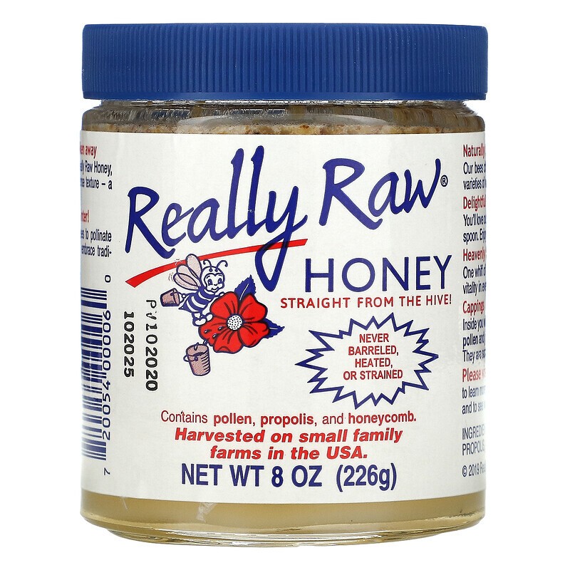 

Really Raw Honey, Натуральный мед, 226 г (8 унций)