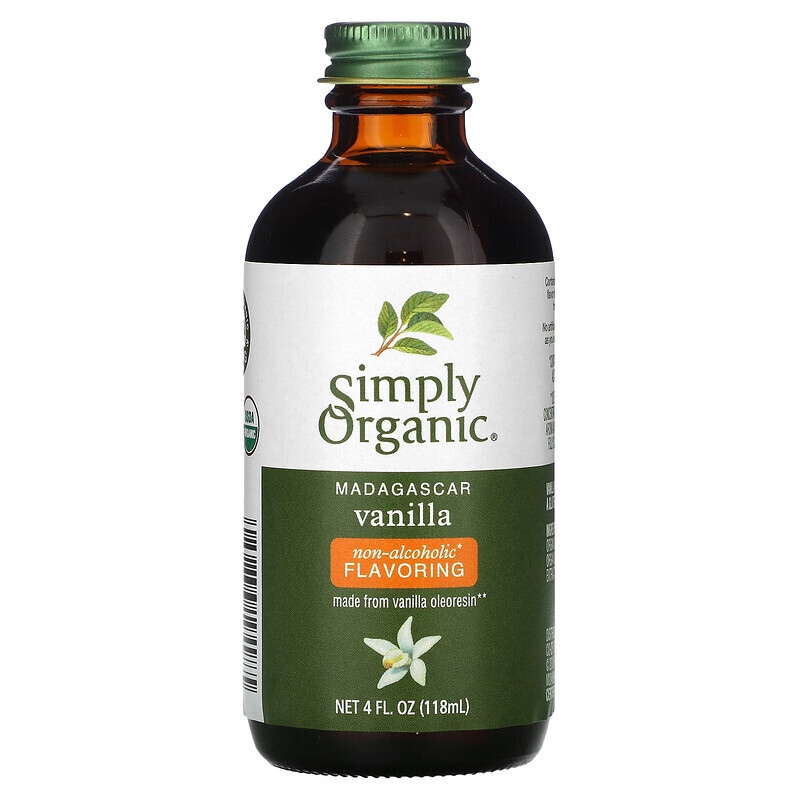 

Simply Organic, Madagascar Vanilla, Non-Alcoholic Flavoring, 4 fl oz (118 ml)