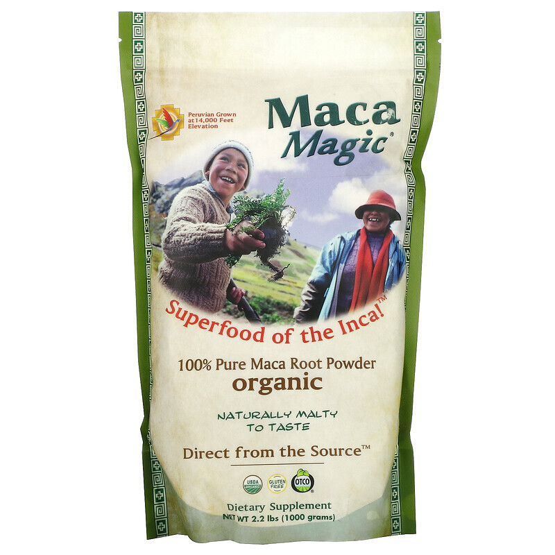 Maca Magic, полностью чистый органический порошок из корня маки, 1000 г (2,2 фунта)