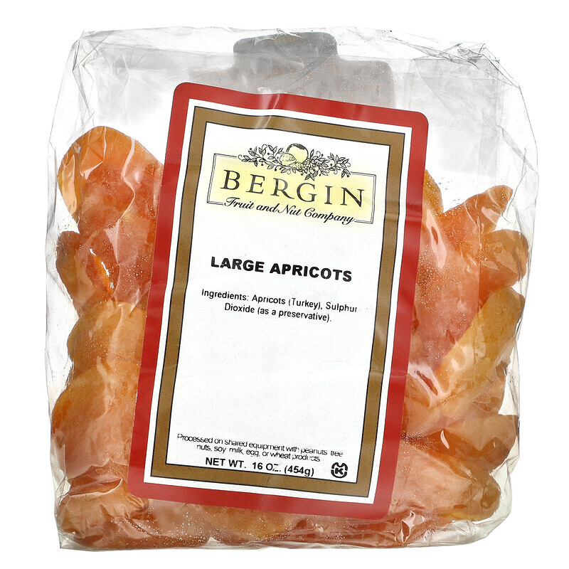 Bergin Fruit and Nut Company Крупный абрикос 454 г 16 унций 3108₽