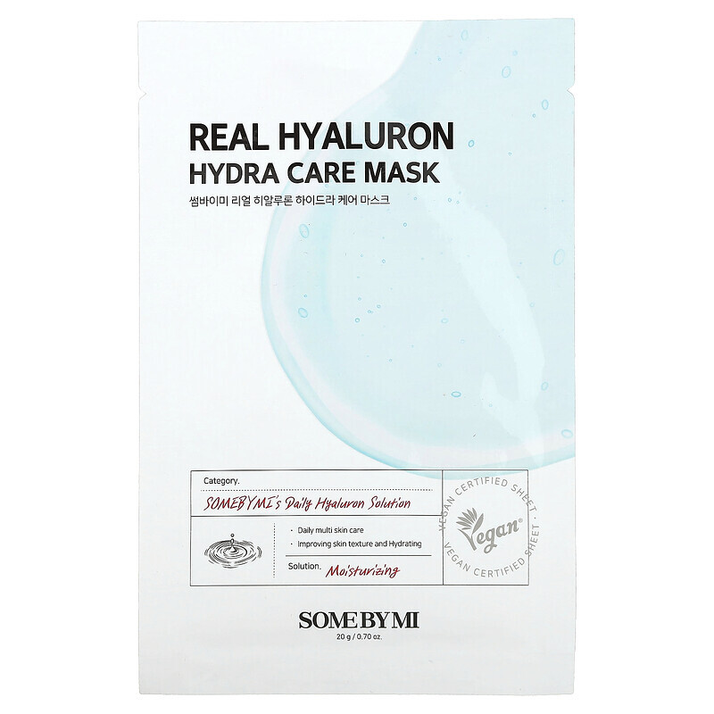 

SOME BY MI, Real Hyaluron, маска для красоты Hydra Care, 1 шт., 20 г (0,7 унции)