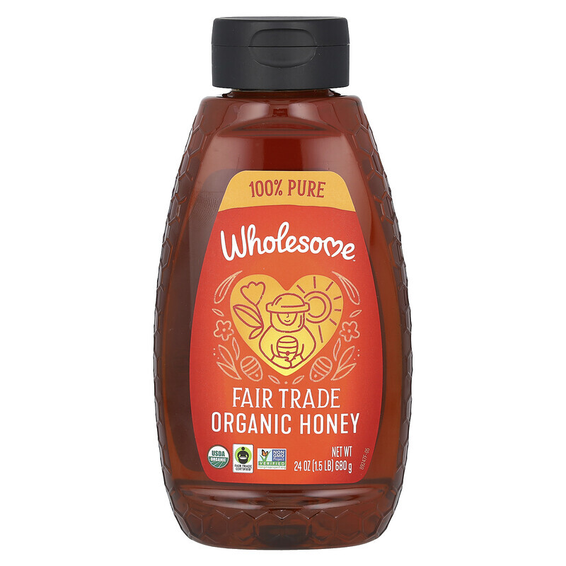 Wholesome Sweeteners, органический мед со знаком справедливой торговли, 680 г (24 унции)